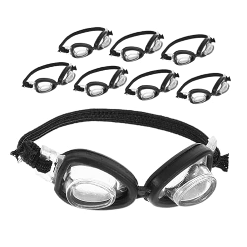 HEMOTON 8 Stück Teiliges Mini-schwimmbrillen für Puppen Leichte Robuste Kunststoff-Accessoires Kleine Schwimmbrillen für Puppen für DIY und Puppenhaus-Dekoration von HEMOTON