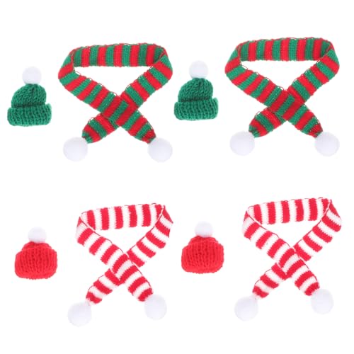HEMOTON 8 Stück Teiliges Mini strickmützen Weihnachtsdeko für Weinflaschen Vielseitige Handgefertigte Xmas flaschenhüllen Weiche Sichere Wollmaterialien für Party Festtagsdekoration von HEMOTON