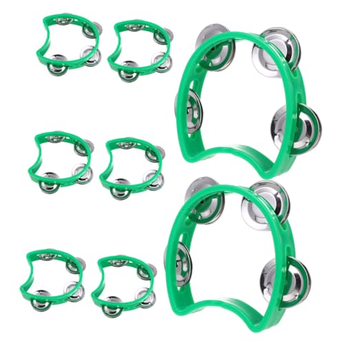 HEMOTON 8 Stück Teiliges aus Grünem Kunststoff Doppelte Schellenreihe Robustes Hand-Percussion-Instrument für Kleinkinder Fördert Rhythmusgefühl für Vorschule Familienaktivitäten und HEMOTON 8 Stück Teiliges aus Grünem Kunststoff Doppelte Schellenreihe Robustes Hand-Percussion-Instrument für Kleinkinder Fördert Rhythmusgefühl für Vorschule Familienaktivitäten und von HEMOTON