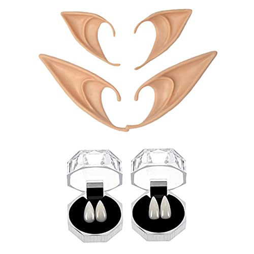 HEMOTON 8 Stück Zahnersatz Trickzähne Cosplay-reißzähne Cosplay -zähne Cosplay Künstliche Zähne Halloween -zähne Halloween-Zahn-Requisite Halloween-Horror-zähne Beige von HEMOTON
