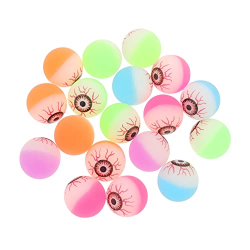 HEMOTON 80 Stck. Bunte Augenbälle Halloween Party Dekoration Gruselige Eyeball Spielzeuge für Zufällige Farben Wiederverwendbar für Schaurige Zufällige Farbe von HEMOTON