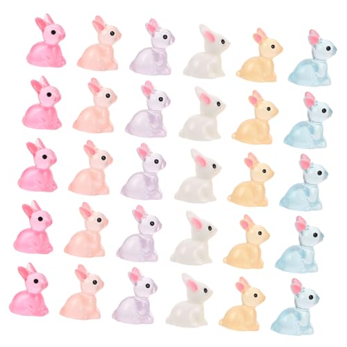 HEMOTON 80 Stück Minihasen Dekorative Kleine Aufgeführte Mini Kaninchen Kaninchentasche Puppenhaus Kleidung Kaninchen Puppenhaus Buch Aquarium Fische Andere Aquarien Hasen von HEMOTON