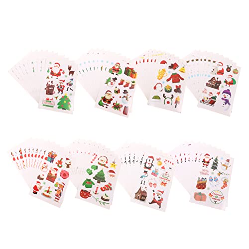 HEMOTON 80 Stück Weihnachts-Cartoon-Aufkleber Dekorative Aufkleber Weihnachts-DIY-Aufkleber Scrapbook-Aufkleber Weihnachtsabziehbilder Entfernbarer Aufkleber Weihnachtsaufkleber Colorful von HEMOTON