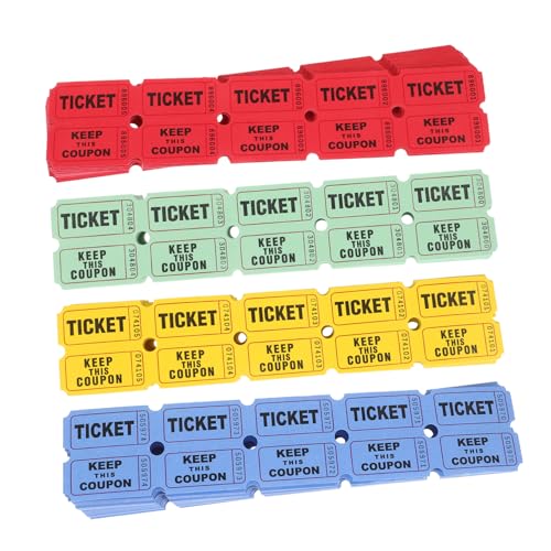 HEMOTON Event-Ticket-Etiketten 800 Stück Tombola-Tickets Karnevals-Party-zubehör Spiel-tombola-Tickets Tragbare Papiertickets HEMOTON Event-Ticket-Etiketten 800 Stück Tombola-Tickets Karnevals-Party-zubehör Spiel-tombola-Tickets Tragbare Papiertickets von HEMOTON