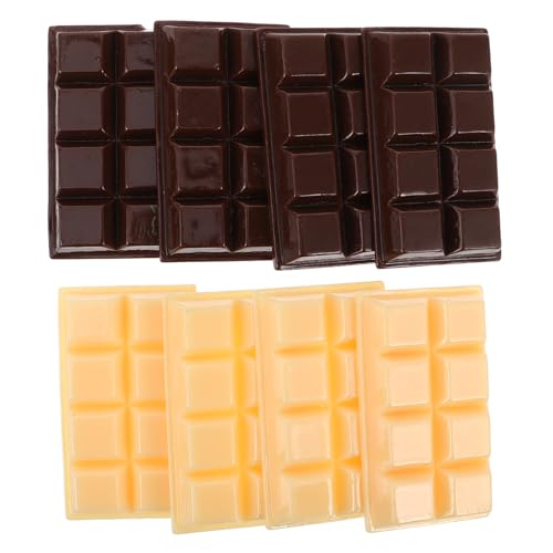 HEMOTON 8Pcs Schokoladen-Ornamente lebensechte Schokolade künstliche Nahrungsschokolade Schokoladenmodelle Schokoladenornamente multifunktionales Schokoladenmodell kleines Schokoladendekor von HEMOTON