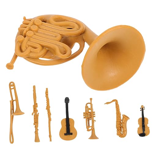 HEMOTON 8St Musikinstrument-Set-Modell Musical Toy Instruments kinderinstrumente Miniatur-Puppenhaus Kinder spielset Modelle Bürodekoration Moderne Hornstatue Instrumentenmodell Saxophon von HEMOTON