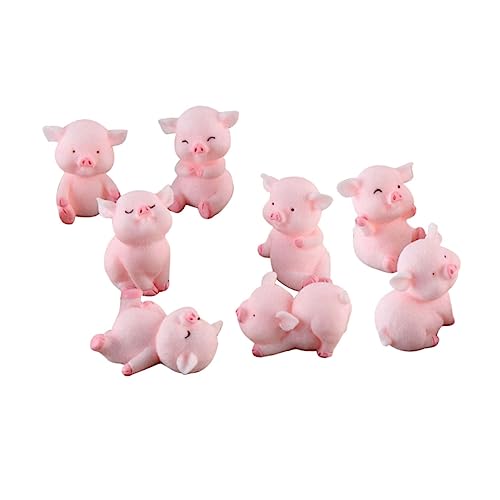 HEMOTON 8St saftige Bonsai-Verzierung Kaninchenspielzeug Schweinefiguren süßes Hamster Animal Figures Schlafzimmer Dekoration kleines Foto Requisiten Bonsai-Ornament Harz von HEMOTON