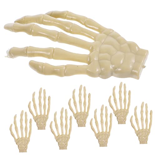 HEMOTON 8Stücke Teiliges Skeletthand Für Halloween Realistische Gruselhände Für Party Dekoration Für Kostümgestaltung Hochwertiges Kunststoffmaterial von HEMOTON