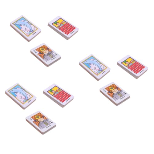 HEMOTON 9 Kartons Kartenspielen interaktives Spielzeug geschicklichkeitsspiele für Kinder zabawki stymulujące rozwój Kinder rätsel knobelspiel Kinder Kartenspiel Spielen Tier Poker von HEMOTON