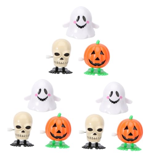 HEMOTON 9 Stck. Sprungkürbispuppe Aufgeben Halloween- Springender Kürbis von HEMOTON