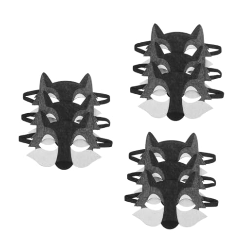HEMOTON 9 Stück Teiliges Wolf Kopf Filz Masken für Cosplay und Geburtstagsparty Stabile Bequeme Tiermasken mit Lustigem Cartoon Design Kostümzubehör für Fasching und Rollenspiele HEMOTON 9 Stück Teiliges Wolf Kopf Filz Masken für Cosplay und Geburtstagsparty Stabile Bequeme Tiermasken mit Lustigem Cartoon Design Kostümzubehör für Fasching und Rollenspiele von HEMOTON