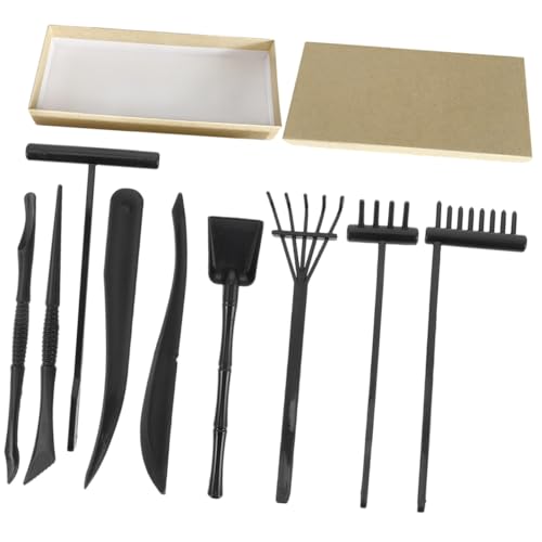 HEMOTON 9 Stück Zen Sandgarten Set Mini Zen Sandrechen Meditationswerkzeuge für Miniaturgärten Sandtische Farmlandschaften und Kreative Gestaltung Kompakt und Vielseitig für Dekoration von HEMOTON