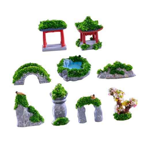HEMOTON Mini Antike Gebäude-Dekoration 9 Stücke Gebäude-Statue Garten Decor-Landschaft Figurine Set HEMOTON Mini Antike Gebäude-Dekoration 9 Stücke Gebäude-Statue Garten Decor-Landschaft Figurine Set von HEMOTON