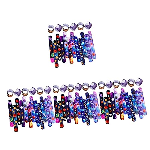 HEMOTON 96 Stk Papa-Kreis Geburtstagsparty-Zubehör Kinderzubehör Weltraumspielzeug Kinderspielzeug armbänder für kinder Spielzeuge Party-Slap-Bands Kinderbedarf tragbar Armband Schmuck PVC von HEMOTON