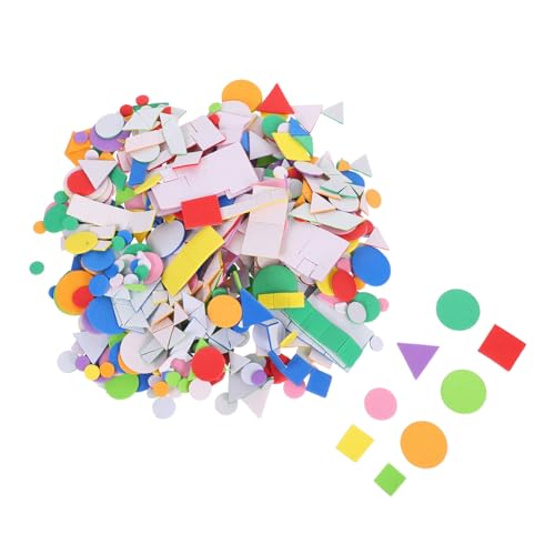 HEMOTON 960 Stück Teiliges DIY Schaumstoff Aufkleber Selbstklebende Geometrische Formen Bunte Bastelsticker für Kreative Projekte Scrapbooking Vorschulaktivitäten und von HEMOTON