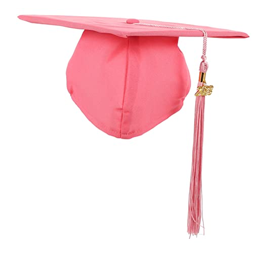 HEMOTON Abschlusskappe 2023 Kindergarten-abschlussmütze Abschlusskappen Basteln Mütze Und Kleid 2023 Abschlusshüte Abschlusskappe Für Erwachsene Unisex-abschlussmütze Rosa Polyester von HEMOTON