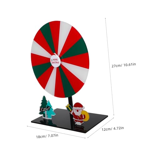 HEMOTON Acryl-Spiele-Rad Weihnachts-drehspiel mit Drehbarem Gewinnrad Party-preise Wheel für Desktop-raffles Festliches Partyspiel für Familien Feiertagsfeiern von HEMOTON