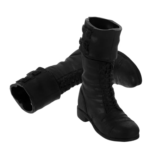 HEMOTON Action Figure Schuhe Militärische Langschaft Stiefel für Bjd Puppen mit Realistischer Detailgestaltung Strapazierfähige Mini Stiefel für Sammelfiguren und Puppenkleidung von HEMOTON