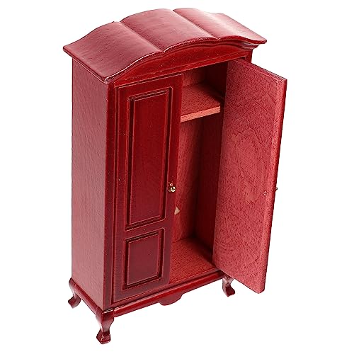 HEMOTON Puppenhaus-miniaturschrank – Miniatur-Garderobe Maßstab 112 Mini-holzschrankmodell Für Mädchen von HEMOTON