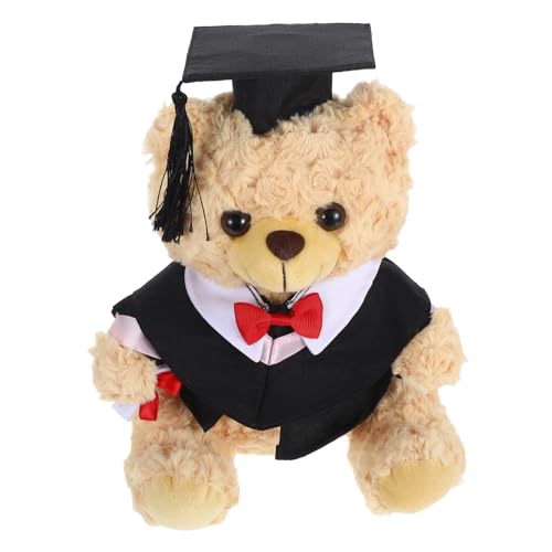 HEMOTON 2025 Graduation Bär Plüsch Spielzeug Dekorative Stofftier Bär Mit Kappe Und Talar Schwarz HEMOTON 2025 Graduation Bär Plüsch Spielzeug Dekorative Stofftier Bär Mit Kappe Und Talar Schwarz von HEMOTON