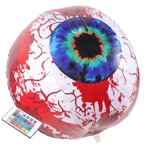 HEMOTON Aufblasbare Halloween-augäpfel Halloween-augapfel in Die Luft Sprengen Lichter Leuchtende Halloween-Augen Halloween Gespenstisch Federnd Schlag Lampe Ballon Neon Glühen PVC von HEMOTON