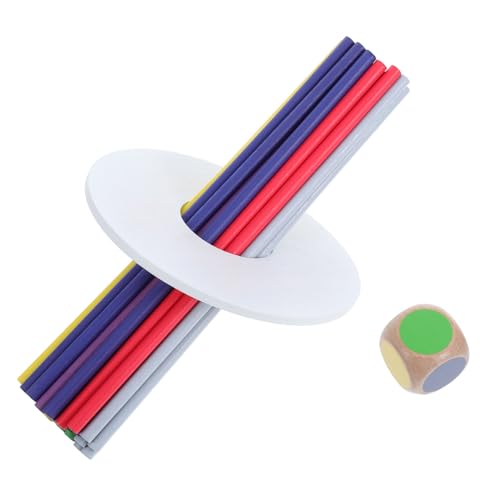 HEMOTON Balance Spielset aus Bunten Holzstäben Fördert Feinmotorik und Hand Auge Koordination Leichtes Tragbares Familienspiel für Erwachsene für Reisen und Outdoor Aktivitäten von HEMOTON