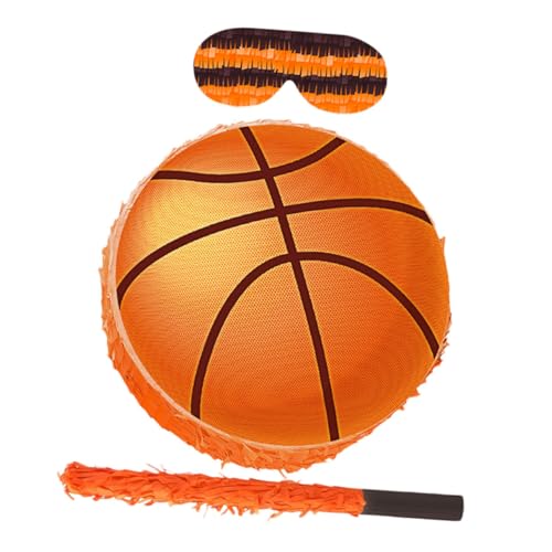 HEMOTON Basketball Pinata aus Stabilem Karton mit Kräftiger Aufhängeschlaufe Inklusive und Augenbinde Bunte Crepe-papier Dekoration für Geburtstagsfeiern und Sportparty Dekoration HEMOTON Basketball Pinata aus Stabilem Karton mit Kräftiger Aufhängeschlaufe Inklusive und Augenbinde Bunte Crepe-papier Dekoration für Geburtstagsfeiern und Sportparty Dekoration von HEMOTON