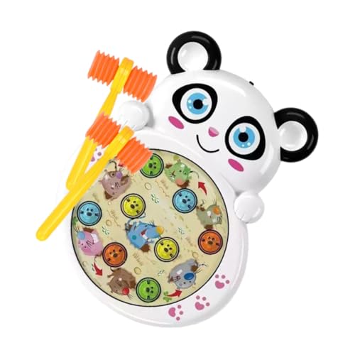HEMOTON Batterie Interaktive Pädagogische Panda Spielzeug Baby Beat Spielzeug Musical Hammer Hamster Whacks Spiele Koordination von HEMOTON