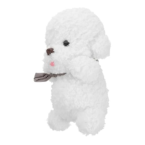HEMOTON Bichon-Puppe Stofftier Hund Kleine Plüschhundespielzeuge Plüsch Hund Kuscheltier für Welpen ausgestopfter Welpe realistischer Spielzeughund Pudel Stofftier PP Baumwolle von HEMOTON