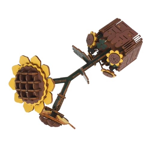 HEMOTON Blumendekoration Tagesdekor DIY Zusammengebauter Blumenstrauß BAU Puzzle Heimmontage Geschenk Weihnachten – Wohnen Für Muttertags Erntedankfest Desktop Modell Aus Holz von HEMOTON
