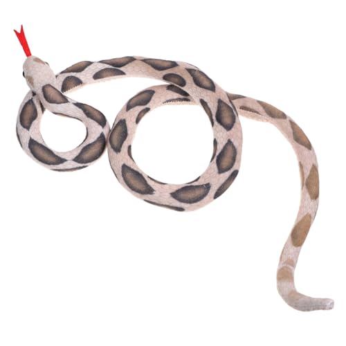 HEMOTON Boa Constrictor gefälschte Schlangenspielzeuge Frosch plüschtier Schlange plüschschlange Streichschlangenmodell verschleißfestes Stofftier kurzer Plüsch Brown von HEMOTON