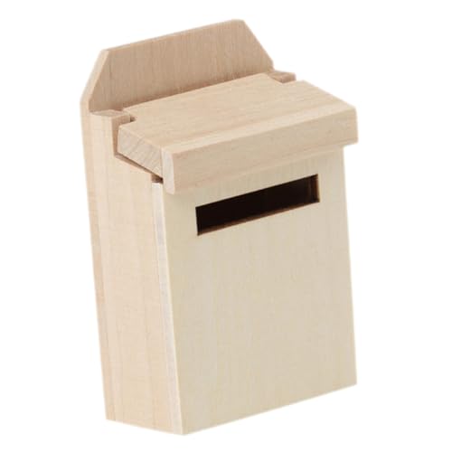 HEMOTON Box Mini Blanko Briefkasten Miniatur Holzbriefkasten Briefkasten Birke Miniatur Holzbriefkasten von HEMOTON