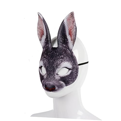 HEMOTON Cosplay-Maske hasenmaske bunny mask partydeko einschulung Halloween-Gesichtsmaske Satzstreifen Ostern Tiere Outfit Ostermaske Karnevalsmaske Abschlussball Kleidung schmücken bilden von HEMOTON