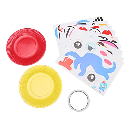 HEMOTON DIY Papierschale Malmalerei Kinder Kreative DIY -materialaufkleber Tablett Malerei Spielzeug Für Kinder (Stil A) von HEMOTON