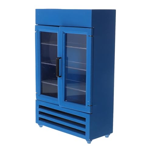 HEMOTON Dekor Wohnpuppenspielzeug Rollenspiel Holzmöbel Foto Puppenhaus Simulation Miniatur Requisiten Heimornamente DIY Kühlschrank Für Haus Mini Gefrierschrank Kühlschrank Zubehör von HEMOTON