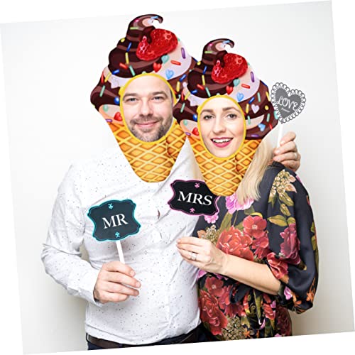 HEMOTON Dekorativer Eiscreme Partyhut Cosplay Kopfbedeckung Lustiger Food Partyhut Wiederverwendbar Für Kostümpartys Weihnachten Karneval Zubehör von HEMOTON