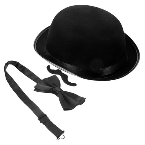 HEMOTON Detektiv Kostüm mit Realistischem Schnurrbart und Fliege Stabilem und Plastikmaterial Leichte Partyzubehör für Detektiv Cosplay und Party für Halloween und Verkleidungen von HEMOTON