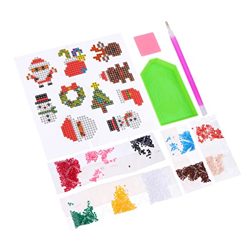 HEMOTON Diamant-Aufkleber Kristalldiamantaufkleber Weihnachtsaufkleber DIY Aufkleber Diamantaufkleber Für Cartoon-Aufkleber DIY Kristallaufkleber Plastik von HEMOTON