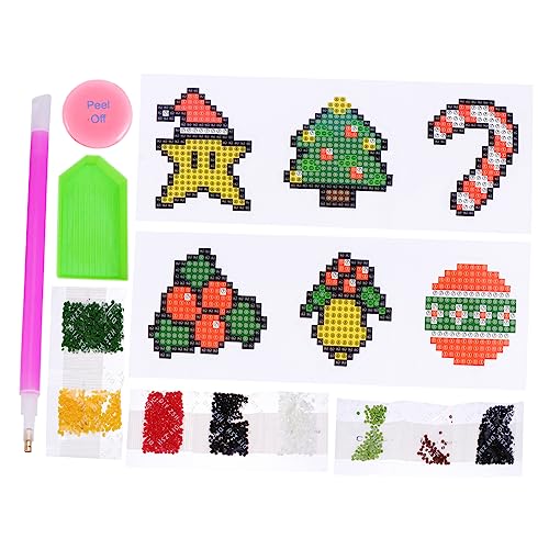 HEMOTON Diamant-Aufkleber Kristalldiamantaufkleber Weihnachtsaufkleber DIY Aufkleber Selbstklebender Rautenaufkleber Cartoon-Aufkleber Mit Diamantaufklebern Plastik von HEMOTON