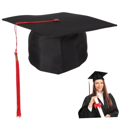HEMOTON Doktorhut Abschluss Hut mit Roter Quaste für Erwachsene Großes Party Graduation Hat Bequemes Material Wiederverwendbar für Fotoshooting und Schulfeiern HEMOTON Doktorhut Abschluss Hut mit Roter Quaste für Erwachsene Großes Party Graduation Hat Bequemes Material Wiederverwendbar für Fotoshooting und Schulfeiern von HEMOTON