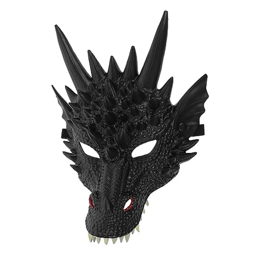 HEMOTON Drachenmaske Maske Im Tierdesign Drachenparty-masken Requisiten Für Drachenkostüme Abschlussballdekorationen Halloween-maskerade-maske Tier Tier Grün Kind Unheimlich Ultraleicht Pu von HEMOTON