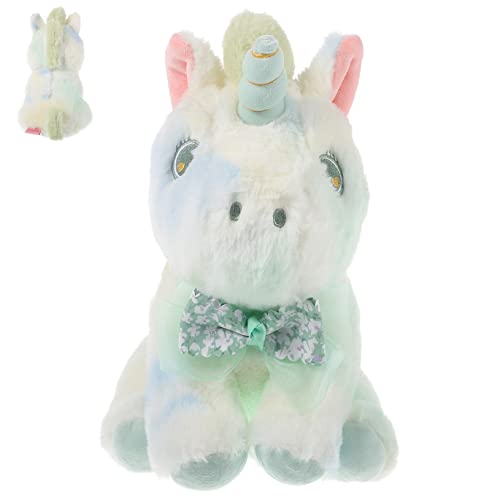 HEMOTON Einhorn-Puppen Einhorn Einhorn Stofftier Ausgestopftes Tierspielzeug Einhorn Plüschtier Kinderspielzeug Cartoon-Einhorn-Puppe Plüschpuppe Green Pp Baumwolle von HEMOTON