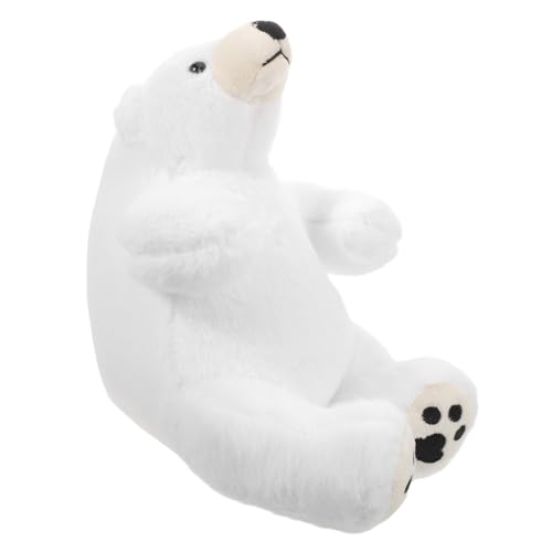 HEMOTON Eisbärpuppe Stofftier Plüschbär Tier Mini Eisbären Sitzender Eisbär Simulation Bär Tierbär Eisbär Kleines Weiß von HEMOTON
