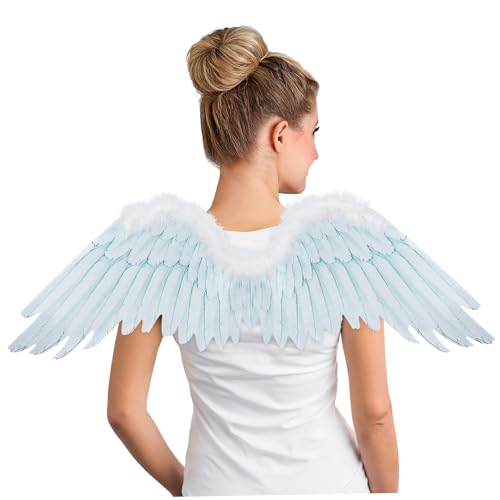 HEMOTON Engelsflügel Engelkostüm Jungen Leuchtende Feenflügel Schwarze Flügel Kostüm Feenflügel Kostüm Teufel Und Engel Kostüm Engel Cosplay Kostüm Halloween Flügel Weiß Vliesstoff von HEMOTON