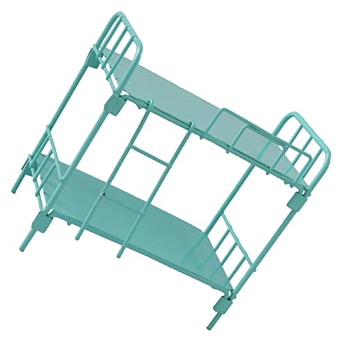 HEMOTON Etagenbett Mini Form Puppenhausmöbel Puppenhausmöbel Miniatur Hauszubehör Mini Bett Für Puppen Puppenschlafzimmermöbel Miniatur Hausmöbel Legierung Hellgrün von HEMOTON