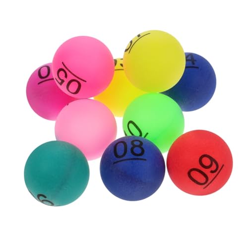 HEMOTON Farbe Zahlenball Kugeln ersetzen farbige Plastikkugeln Lotterieball Spielball Gewinnspielkugeln Mini-Tombola-Bälle Brettspielbälle Lotterie-Ball-Maschine farbige Kugeln pp von HEMOTON