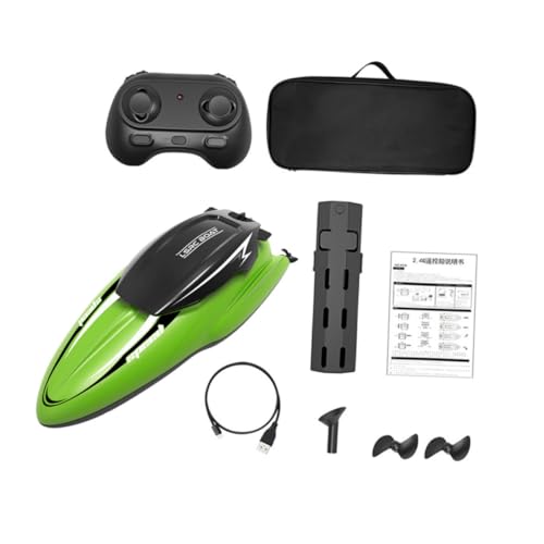 HEMOTON Fernbedienungsboot Rc Bootsspielzeug Wasserdichtes Schnellboot mit Doppelmotoren Geschwindigkeit Ghz für Erwachsene für Wasserabenteuer von HEMOTON