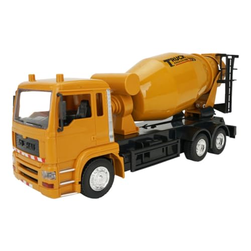 HEMOTON Ferngesteuertes Bauauto Für Ferngesteuertes Spielzeugauto Spielzeugauto Technisches Fahrzeugauto Lernauto Drehbares Rührwerkstankspielzeug Kinderspielzeugauto Orange von HEMOTON
