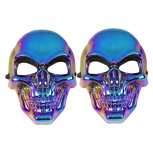 HEMOTON Festlicher Für Party 2 Stück Totenkopfmasken Halloween Gruselige Dekorationen Simulierte Beschichtung HEMOTON Festlicher Für Party 2 Stück Totenkopfmasken Halloween Gruselige Dekorationen Simulierte Beschichtung von HEMOTON