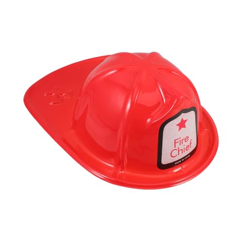 HEMOTON Feuerwehrhut Feuerwehrauto Feuerwehrmütze für Feuerwehrmannhut Kappe feuerwehrmann feuerwehrmann zubehör Feuerwehrmützen für Feuerwehrhelm PVC rot von HEMOTON